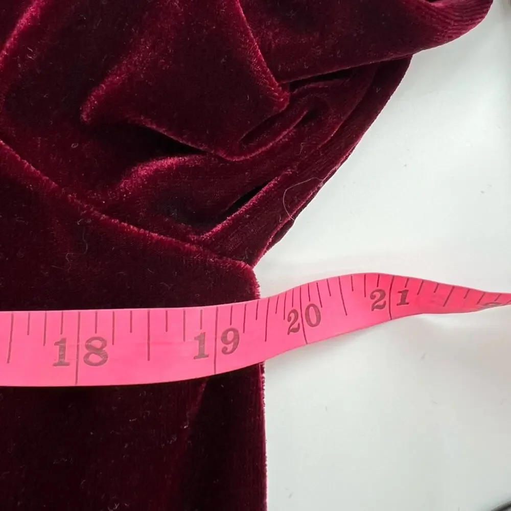 NWT Reiss Essie‎ Velvet Belted Mini Dress in Berry
